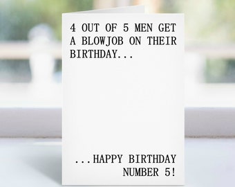 4 Out Of 5 Mean Get A Blowjob For Their Birthday Card For Him