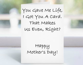 Funny Mother'S Day Folded Card