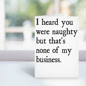 You Were Naughty Folded CardsFunny Holiday Card Set, Christmas Card Set, Rude Swear Cards Christmas Card Offensive, Mature Funny Novelty