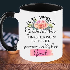 Great Grandma Mug, Mom Est. Mug, New Mom Grandma Aunt Announcement Gift, Pregnancy Mama Coffee Tea Mug, Parents To Be