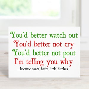 Lustiges Weihnachtslied KlappkartenLustiges Feiertagskartenset, Weihnachtskartenset, Rude Swear Karten Weihnachtskarten Offensive, ausgereifte lustige Neuheit