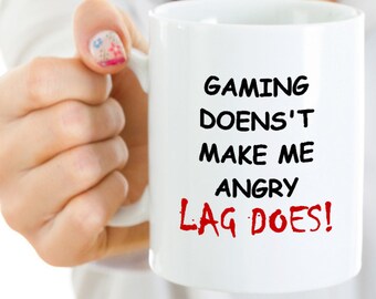 LAG-Becher, Geschenk für ihn, Gamer Valentine Geschenk, lustige Gamer Becher, Freund Gamer Geschenk, Jubiläumsgeschenk für ihn, Videospiel Kaffeebecher