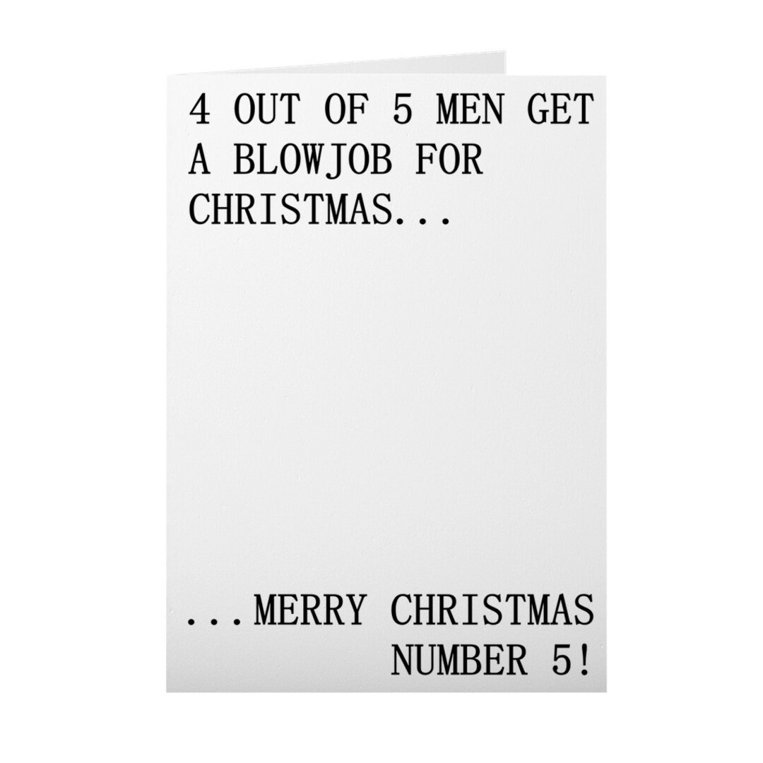 4 Out of 5 Mean Get A Blowjob for Card for Him Inappropriate picture