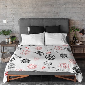 Supernatural Sigil blanket, College Dorm Duvet Cover, Supernatural Bedding, Duvet Cover Bed Set, Twin Full Queen King Duvet Cover Set