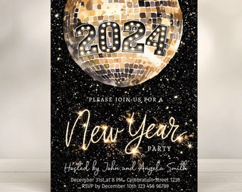 New Year Invitation, Editable New Year Invitation, New Year Invite Template, Printable New Year's Invitation, DIY New Year Party Invitation