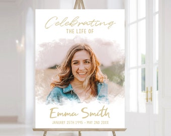 Editable Memorial Sign: Celebration of Life Poster (Digital Download)