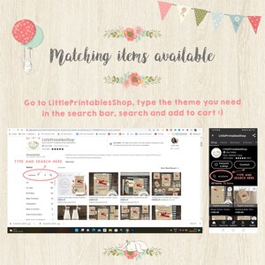 May include: Screenshot of a website with a search bar and a list of items for sale. The website is called LittlePrintablesShop and the search bar is labeled "TYPE AND SEARCH HERE". The items for sale are digital downloads, such as printable invitations, party decorations, and other items. The website is designed to help people find and purchase printable items for their events.
