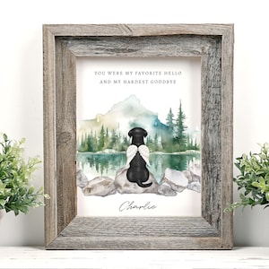 Dog Loss Gift, Pet Loss Gift, Dog Memorial, Custom Dog Bereavement Gift, Dog Loss Print, Pet Sympathy Gift, Dog Keepsake, Rainbow Bridge
