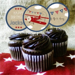 Airplane Party Printable Set, Vintage Airplane Birthday Bundle ...