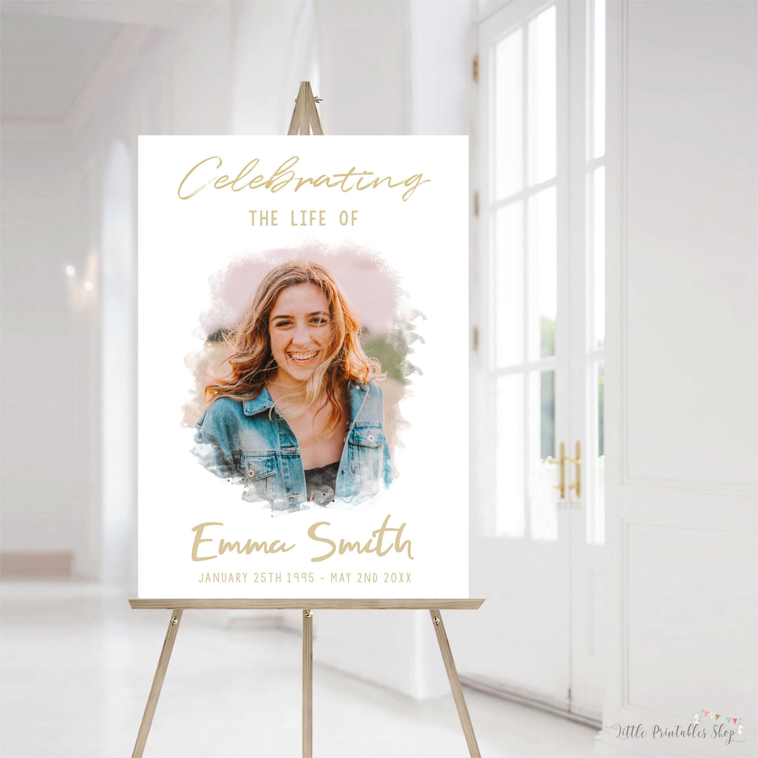 Celebration of Life Poster Funeral Welcome Sign Celebration of Life  Decorations Funeral Poster Funeral Sign Memorial Sign 0168 