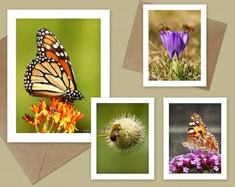 Pollinator note cards  - choose 1, 2, 3, or all 4