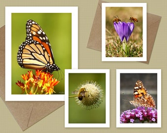 Pollinator note cards  - choose 1, 2, 3, or all 4
