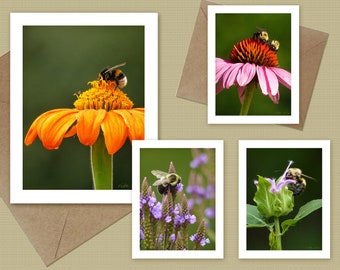Bumblebee note cards  - choose 1, 2, 3, or all 4
