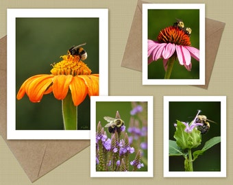 Bumblebee note cards  - choose 1, 2, 3, or all 4
