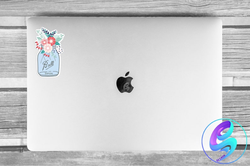 Kawaii stickers Mason Jar Flowers Stickers for hydroflask