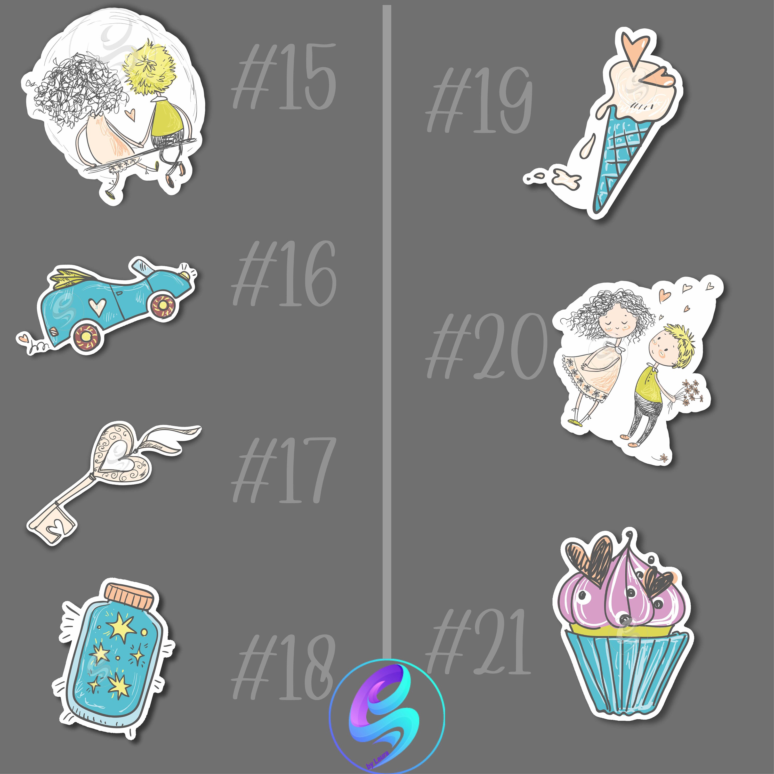 stickers pack custom amount aesthetic stickers etsy