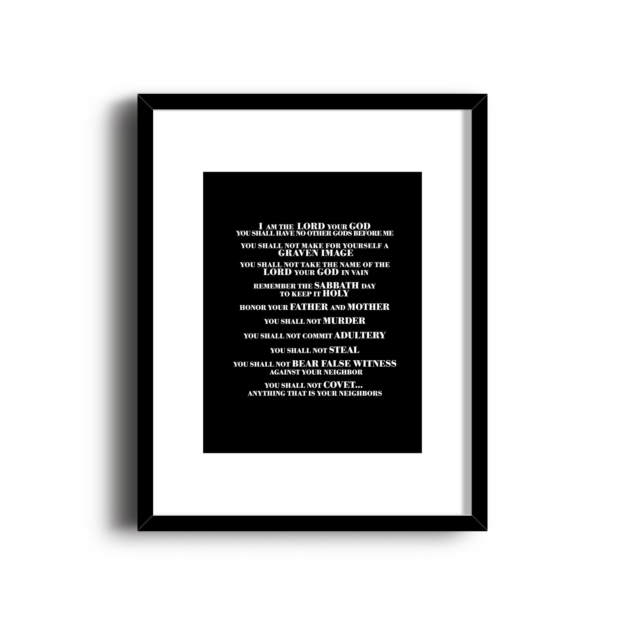 The Ten Commandments Wall Art Print