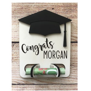 Grad Money Holder, 2023 Graduate, Graduation Gift, Monetary Gift, Money Holder, Cash Present, Keepsake, Student, Year End, Wood