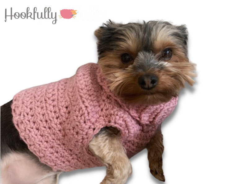 PDF Crochet Pattern Minnies Turtleneck Dog Sweater Small Etsy