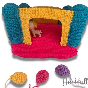 PDF Crochet Pattern mini bouncy castle toy AKA bounce house image 7