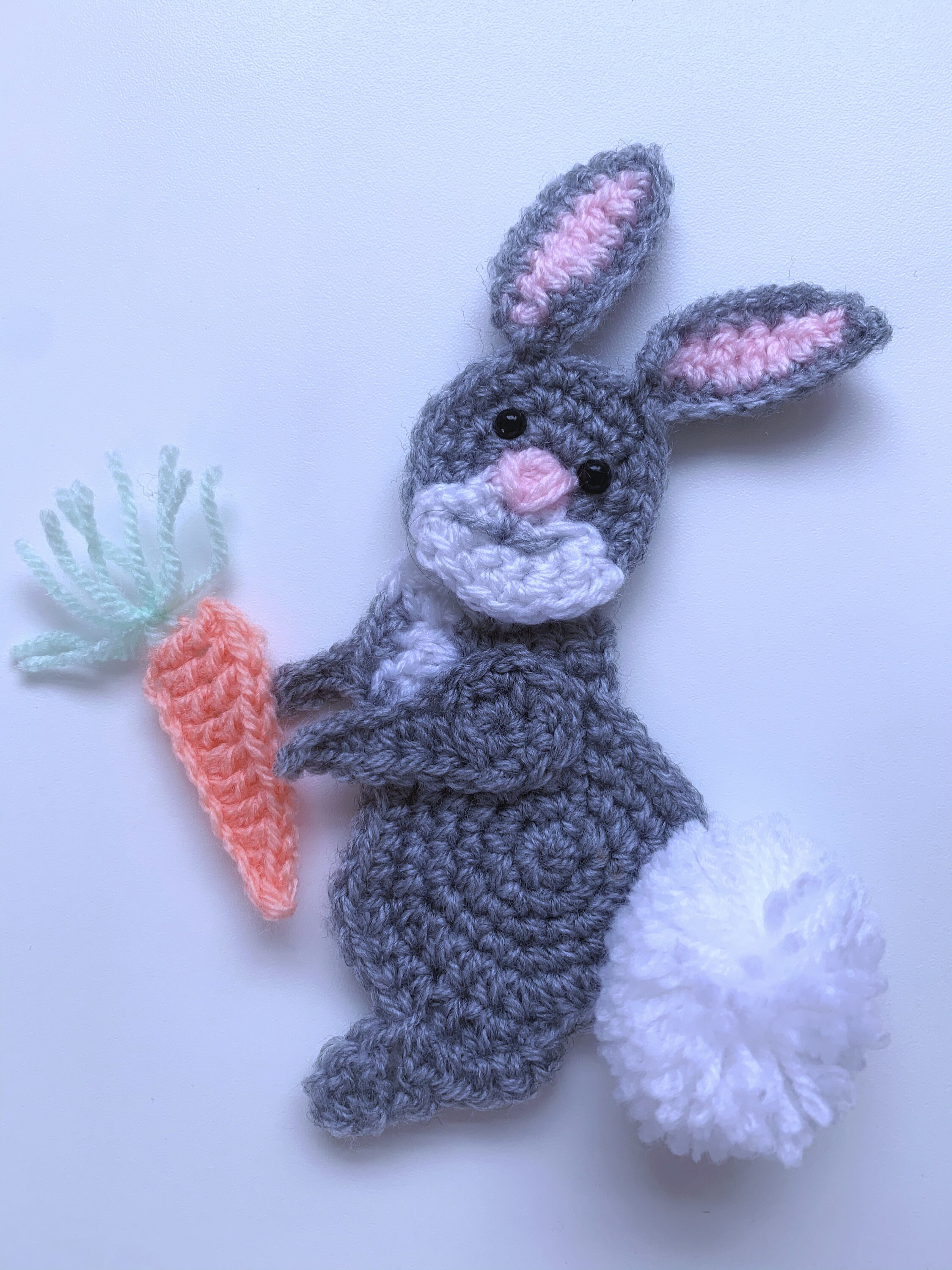 PDF Crochet Pattern Easter bunny appliqué cute rabbit with Etsy