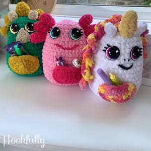 PDF Crochet Pattern Bundle | Squishy Animal Amigurumi Toy | Kids Pillow |  Crochet Animal Plush | Toddler Cushion | Easy Beginner Kids Toys