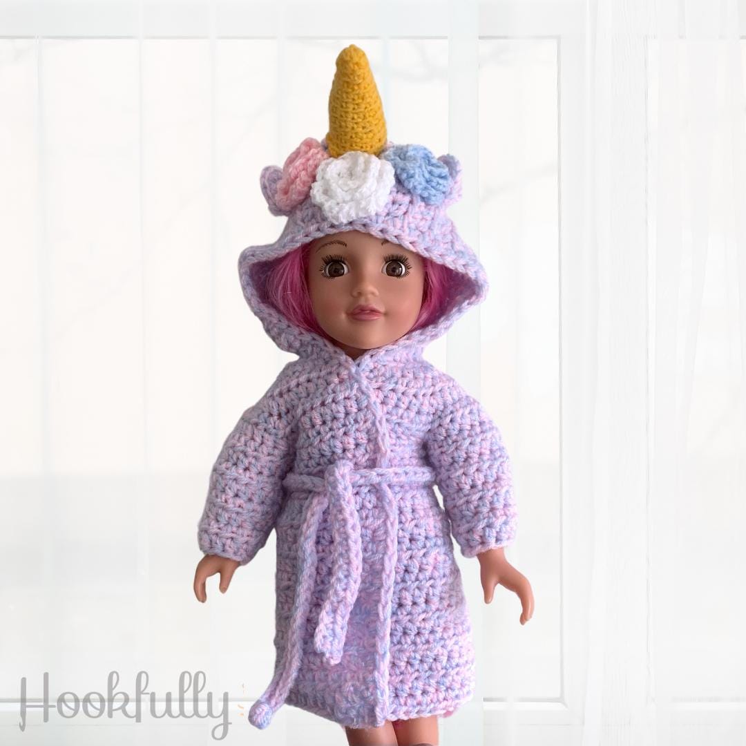 Patron au crochet PDF Peignoir de poupée Robe de chambre à