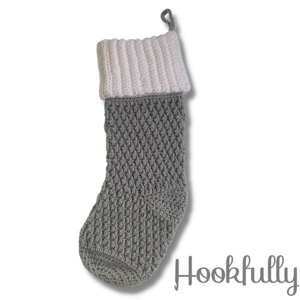 PDF Crochet Pattern - alpine Christmas stocking