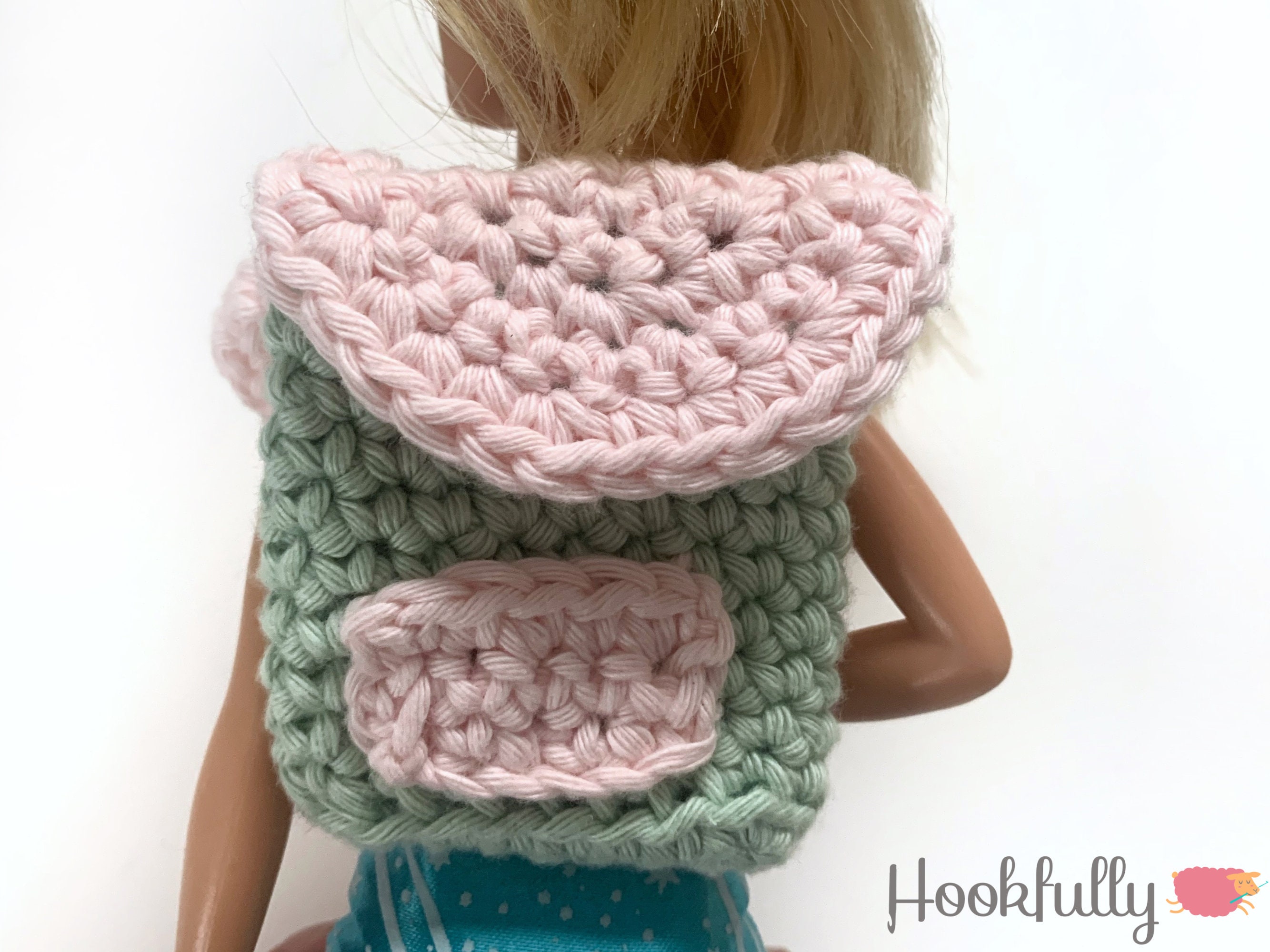 39 Crochet Backpack Patterns with Lambs, Bunnies, and Grannies 33 Crochet Pattern Doll Backpack Mini Rucksack Keychain