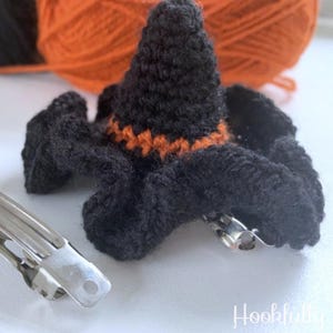 Crochet Pattern PDF | Witch Hat | Halloween Hair Accessory | Baby Girls & Women | Fancy Dress Costume | Quick Easy Project | Small Hair Clip