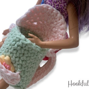 PDF Crochet Pattern Doll Backpack Mini rucksack keychain crochet pattern easy image 5