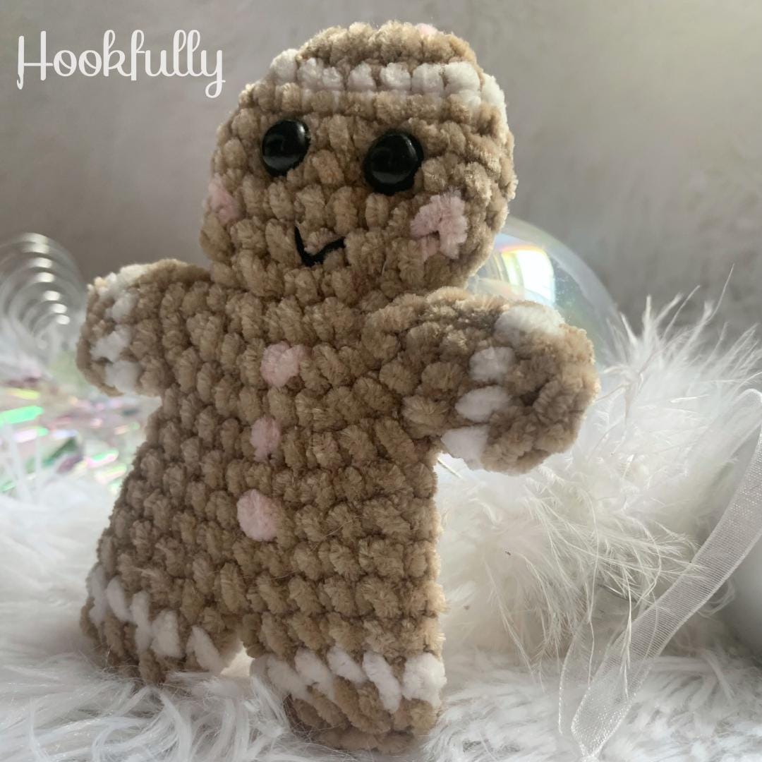 Crochet Pattern Gingerbread Man Ornament Cute Hanging