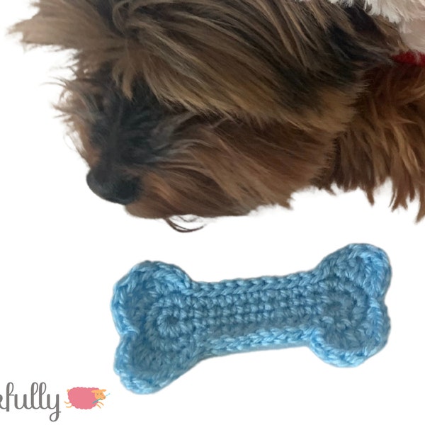 PDF Crochet Pattern - Dog bone applique