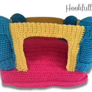 PDF Crochet Pattern mini bouncy castle toy AKA bounce house image 5