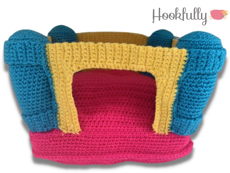 PDF Crochet Pattern mini bouncy castle toy AKA bounce house image 5