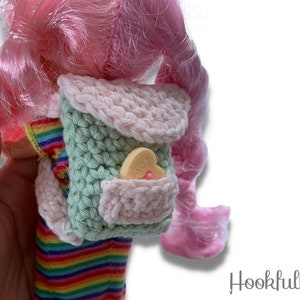PDF Crochet Pattern Doll Backpack Mini rucksack keychain crochet pattern easy image 8