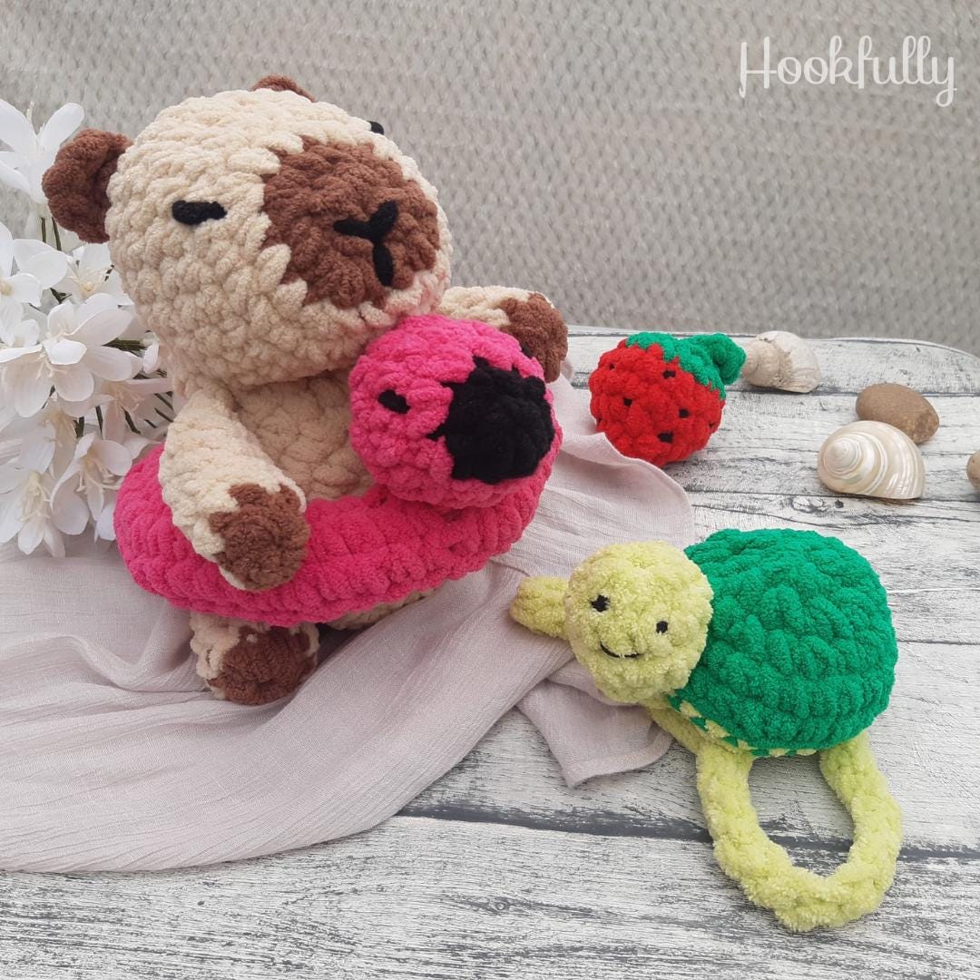 37 Capybara Crochet Patterns for Cute Amigurumi, Plushies, and Giftable Makes 22 Crochet Pattern Chubby Amigurumi Capybara Plush