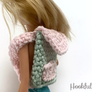 PDF Crochet Pattern Doll Backpack Mini rucksack keychain crochet pattern easy image 4