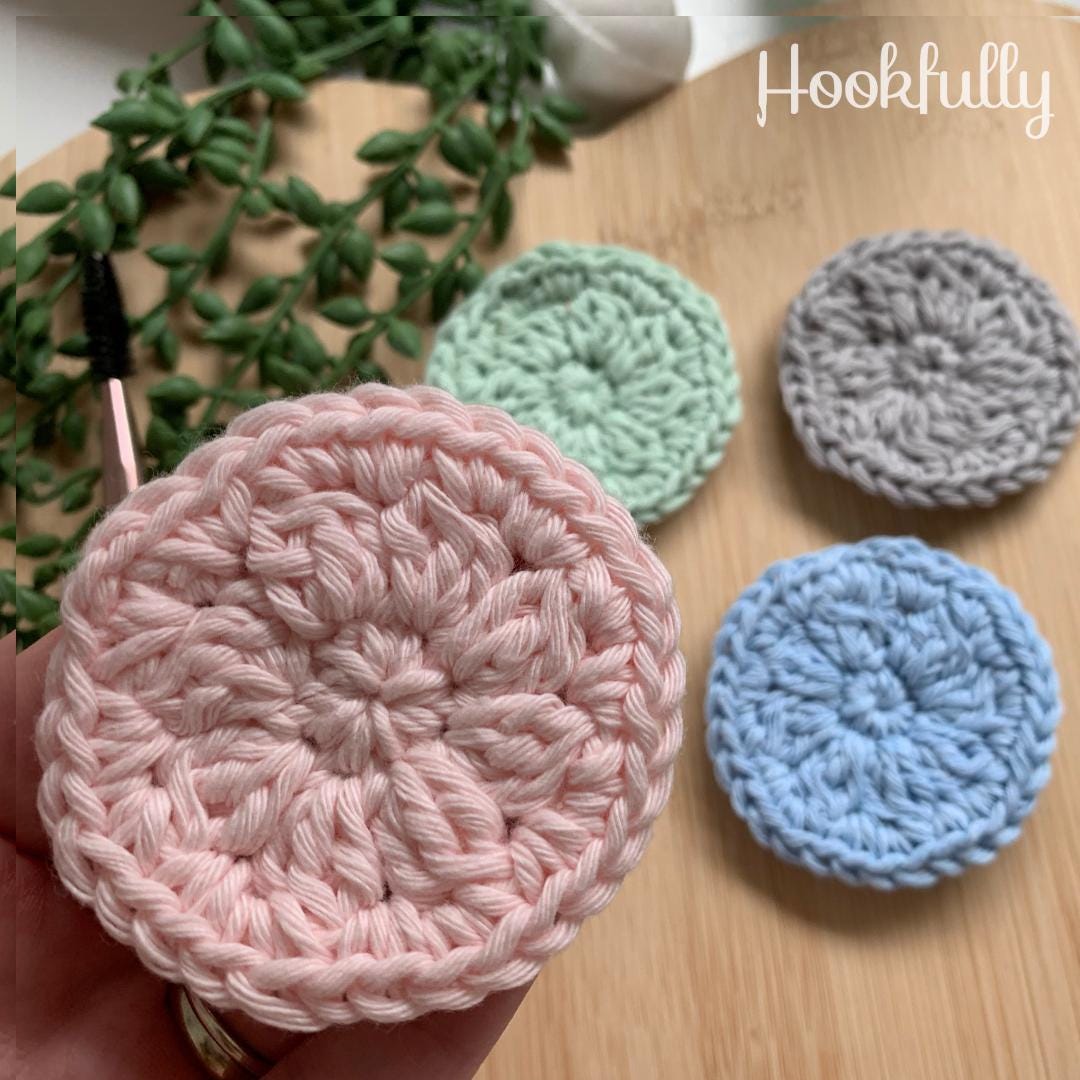 Face Scrubbies Crochet Patterns for a Reusable Skincare Routine 39 Crochet Pattern Cotton Yarn Pads Face Scrubbies Make Up