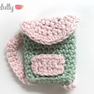 PDF Crochet Pattern Doll Backpack Mini rucksack keychain crochet pattern easy image 9