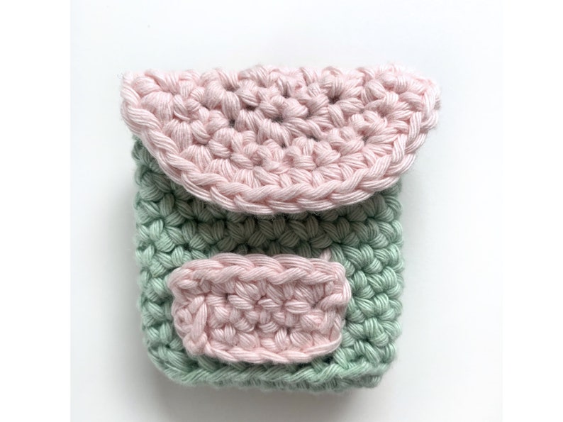 PDF Crochet Pattern Doll Backpack Mini rucksack keychain crochet pattern easy image 7