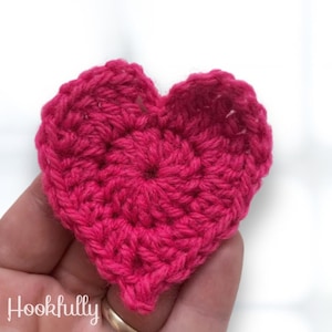 PDF Crochet Pattern - Simple crochet heart appliqué
