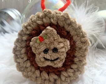 Patrón de crochet en PDF / Adorno de pastel de carne picada / Decoración navideña colgante / Juguetes amigurumi con temática de comida / Proyecto navideño fácil