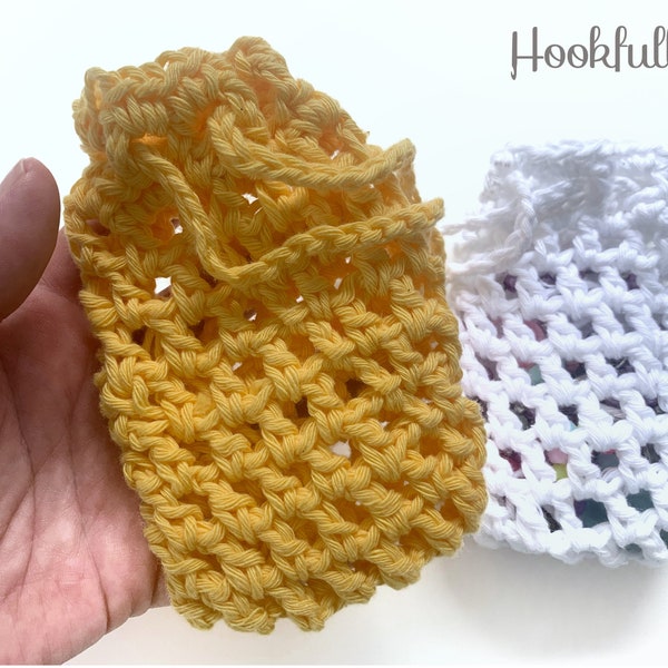 PDF Crochet Pattern - Soap Saver - Netted Crochet Soap Holder Bag