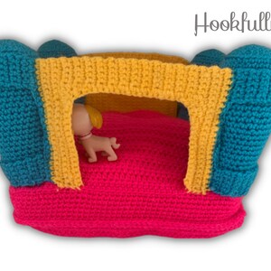 PDF Crochet Pattern mini bouncy castle toy AKA bounce house image 4