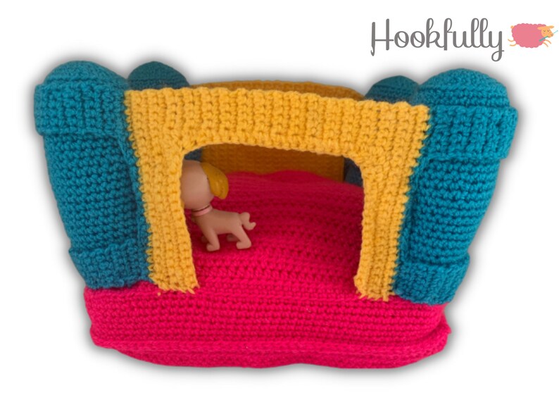 PDF Crochet Pattern mini bouncy castle toy AKA bounce house image 4