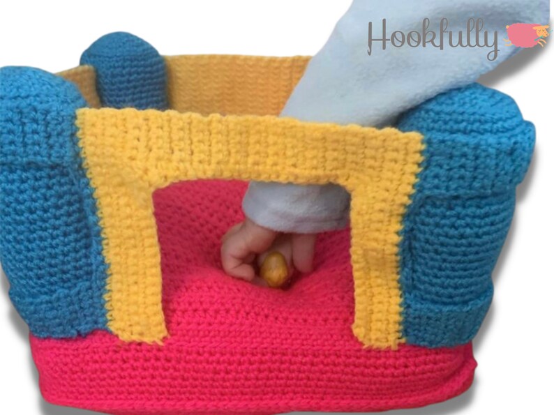 PDF Crochet Pattern mini bouncy castle toy AKA bounce house image 6