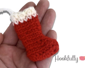 PDF Crochet Pattern - tiny little Christmas stocking