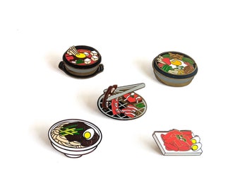 Korean Food Enamel Pin Set