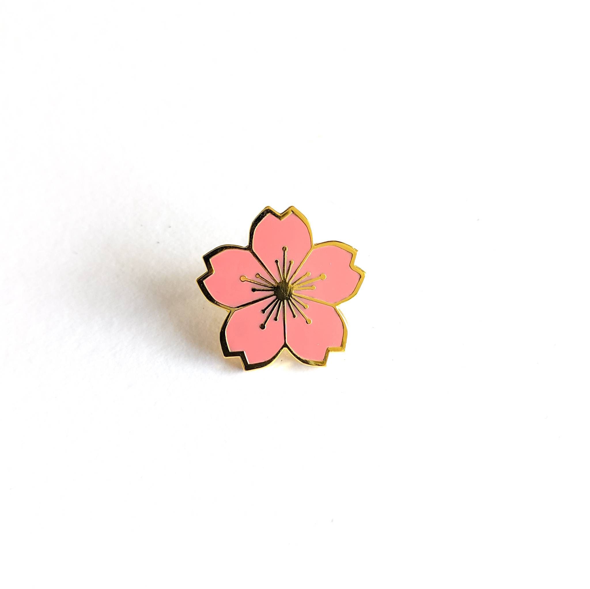 Sakura (cherry Blossom) Enamel Pin - Etsy